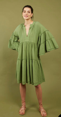 “Danae” Boho Dress - Green