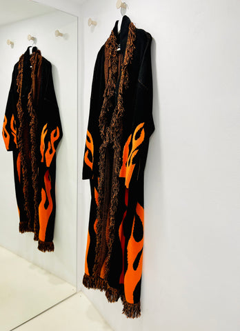 “Fire” Knit Long Cardigan