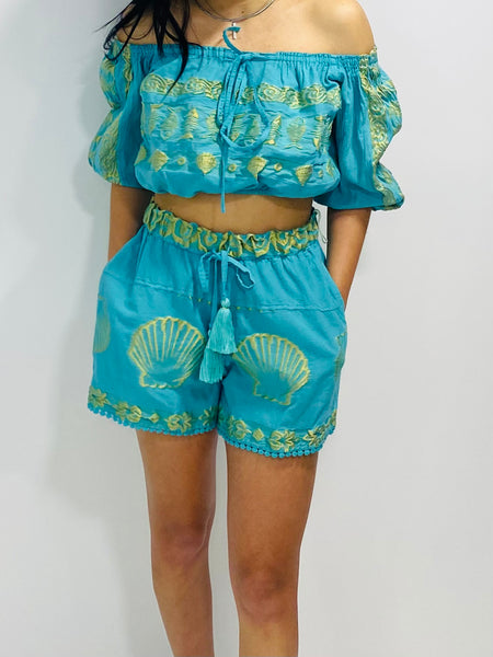 "Calypso" Embroidered Shorts Veraman