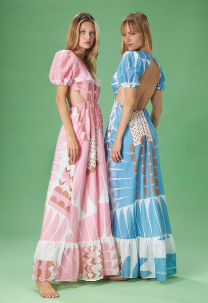 “CONNIE” Silk Cotton Pink Dress
