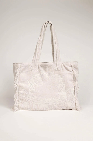 JUST PEARL TERRY TOTE BEACH BAG