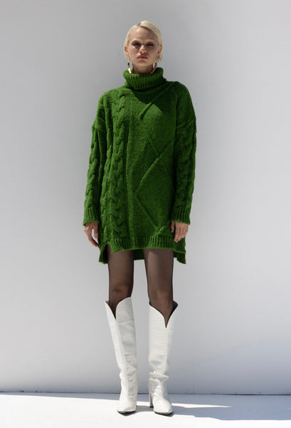 Anisha Green Knit Dress