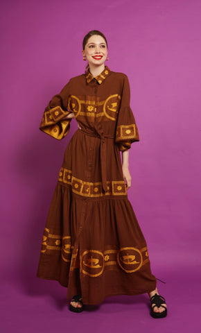 “Hera” Maxi Dress – Brown