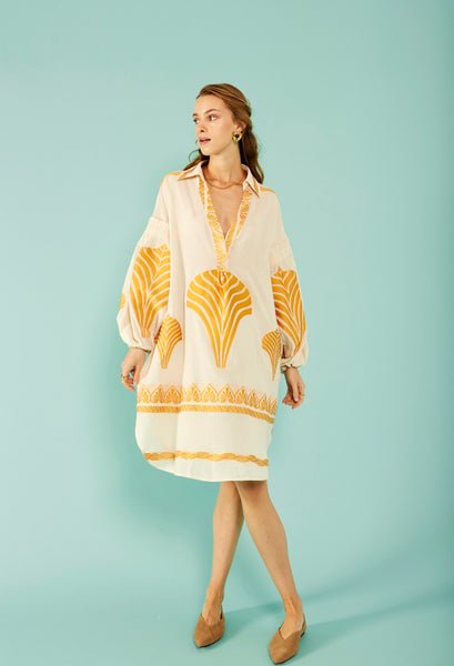 "ELEANOR" dress (natural-yellow)