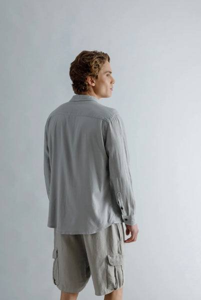 Linen Viscose Shirt - Grey
