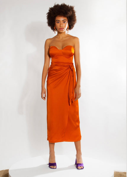 Dalilah Orange Dress