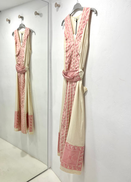 “Kori” Embroidered Dress - Pink