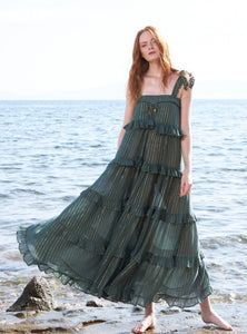 FLEUR MAXI DRESS - Olive