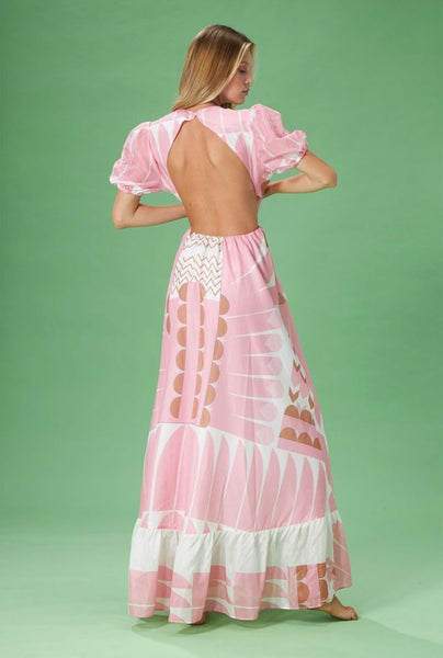 “CONNIE” Silk Cotton Pink Dress