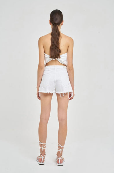 LESLIE Denim Shorts - White