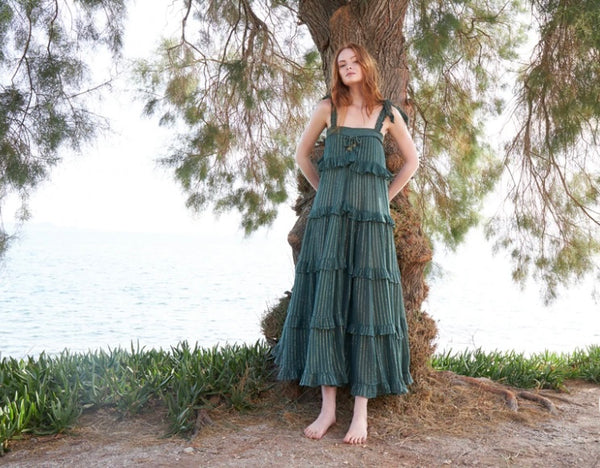 FLEUR MAXI DRESS - Olive