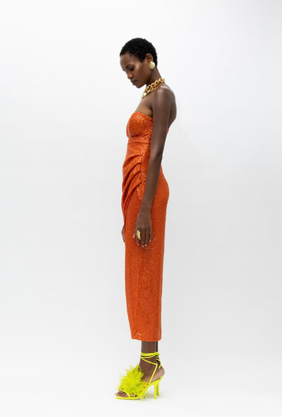 Ophelia Orange Dress