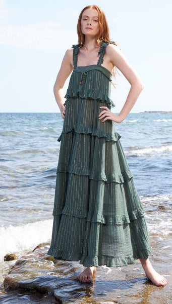 FLEUR MAXI DRESS - Olive