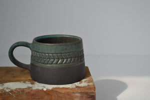 Fishbone Carved Mug