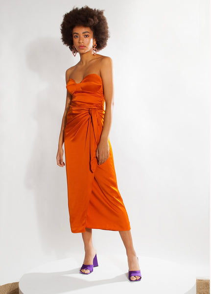 Dalilah Orange Dress