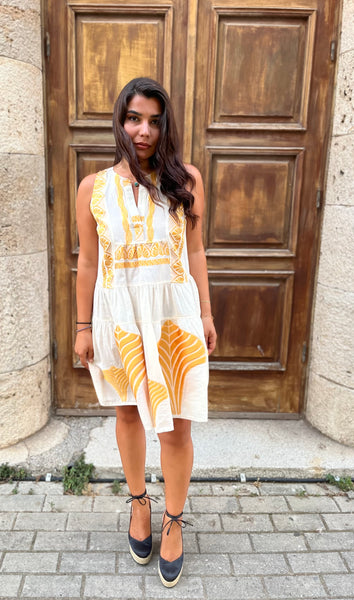 “Iris” Boho Dress - Yellow