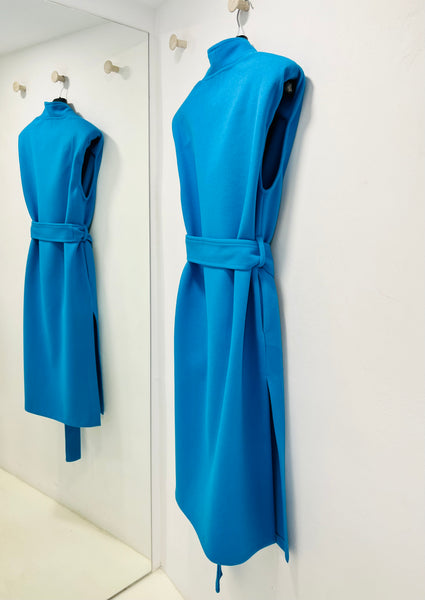 “Ariana” Sleeveless Coat - Blue