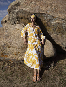 MYTHOLOGIA PRINTED LONG KAFTAN