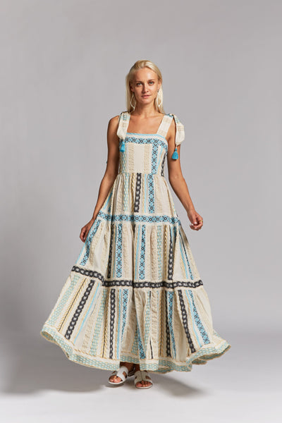 Kalliopi Boho Dress - Blue