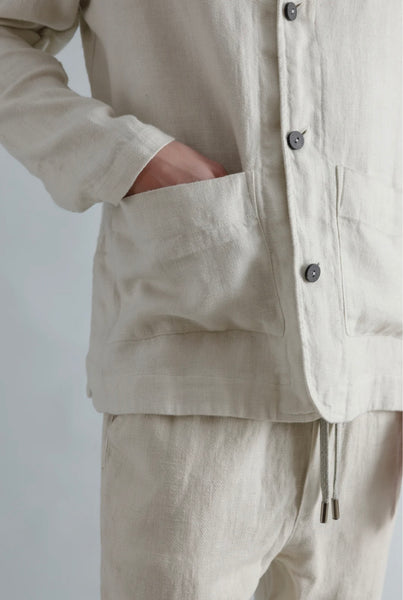 Ηerringbone Linen Jacket