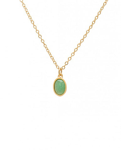 NECKLACE MIDSTONE S GREEN ACHATIS GOLD