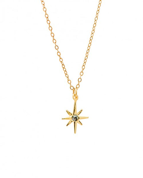 NECKLACE THE NORTH STAR WHITE GOLD