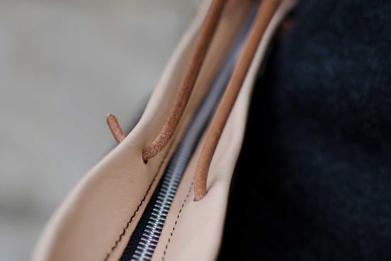 Leather Tote Bag / Shopper Bag, Geometrical Period