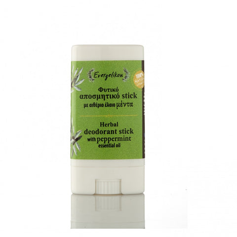 Herbal deodorant stick with peppermint essential oil