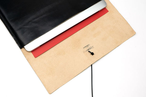 Leather Clutch Envelope Large, Dead Emoticon