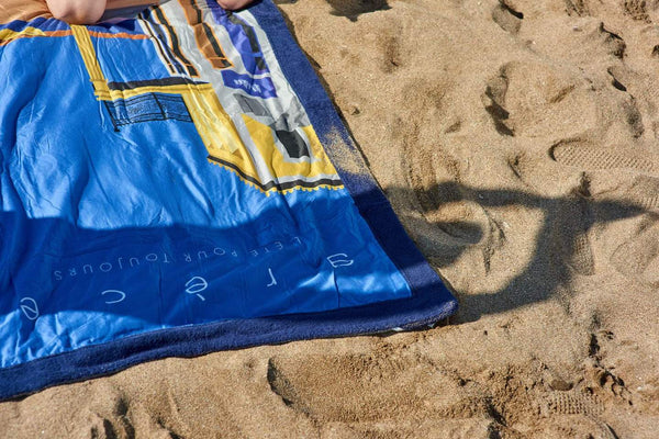 LA GRECE BLUE SIGNATURE BEACH TOWEL