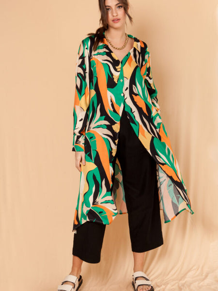 Camellia Green Long Shirt