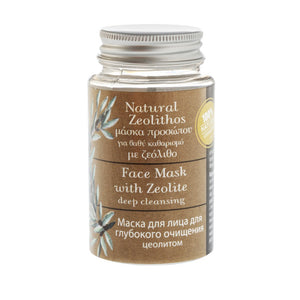 Natural face mask for deep cleansing with zeolite