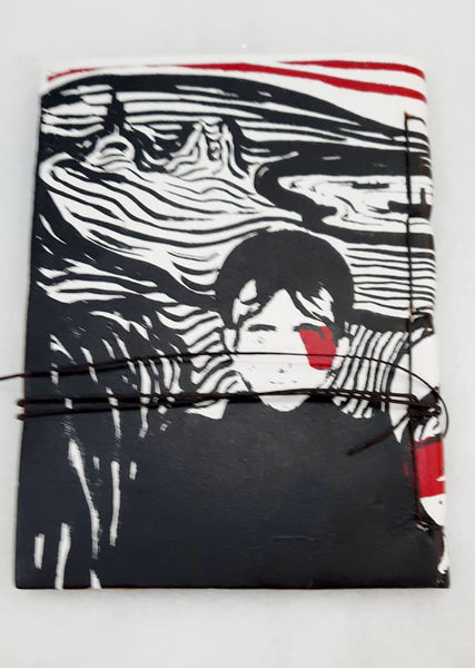 Leather Notebook A6, Munch ANGST