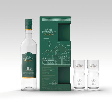 OUZO "DIMINO"  100% Distillation - Gift box