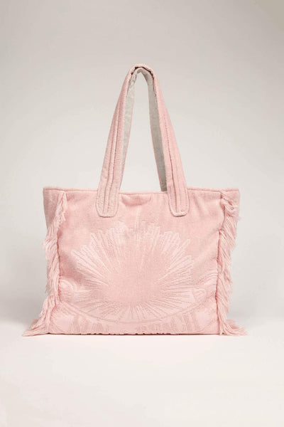 JUST PINK TERRY TOTE BEACH BAG