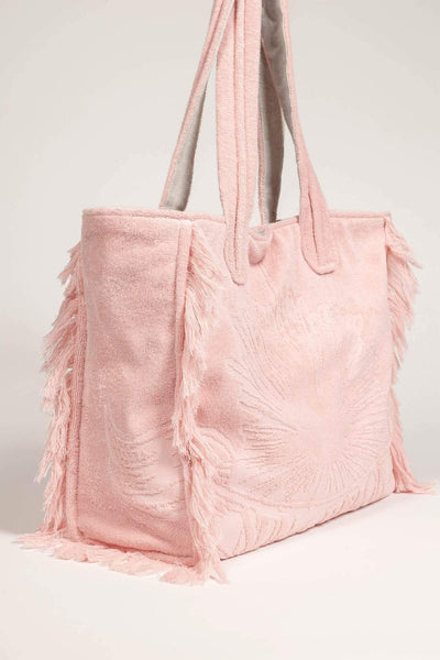 JUST PINK TERRY TOTE BEACH BAG