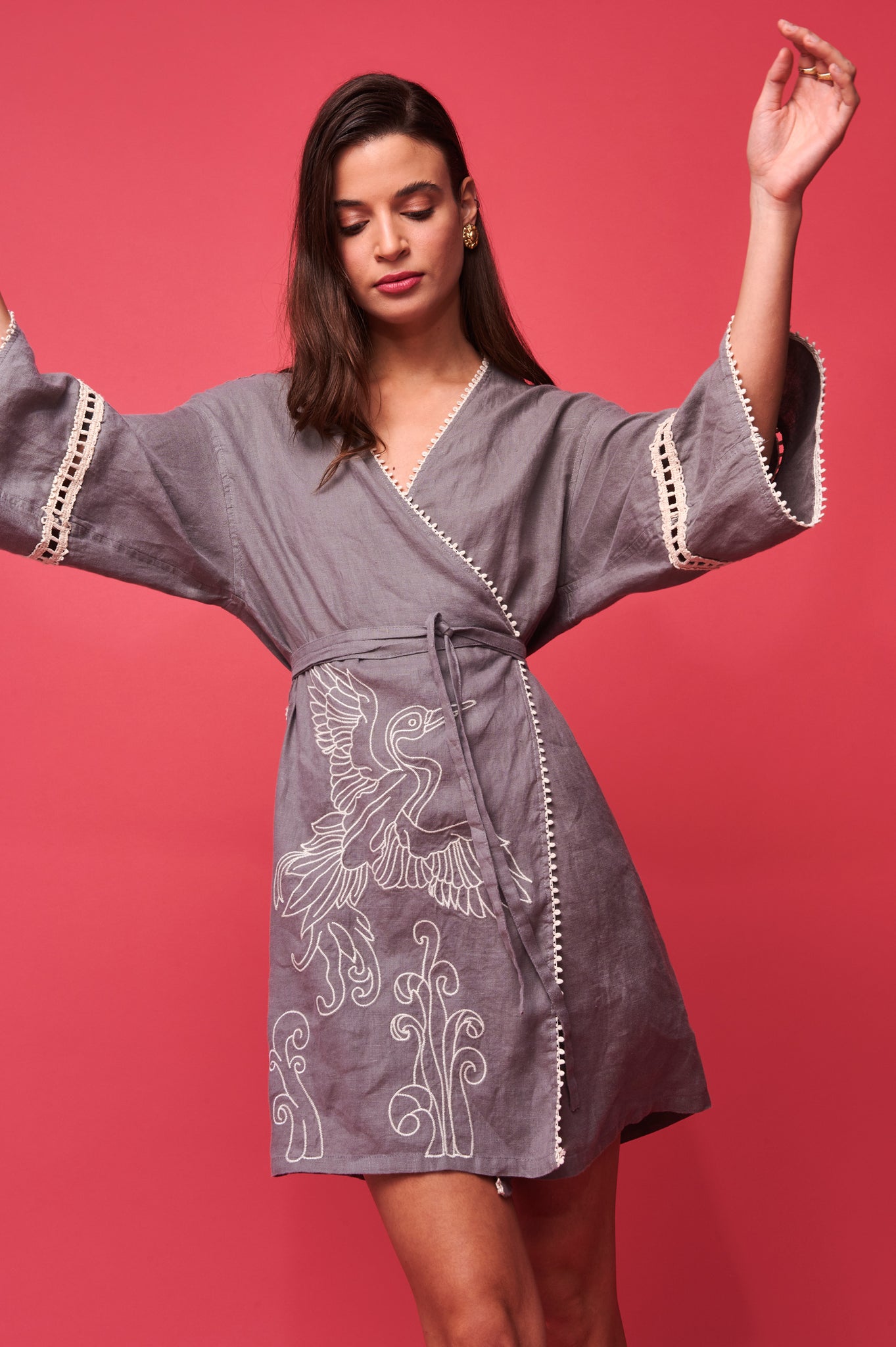 "Alicia" Linen Kimono