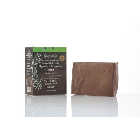 Edible-Pure Cretan Olive oil Face & Body Soap Chocolate