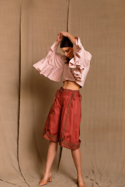 Ramira rust-red shorts