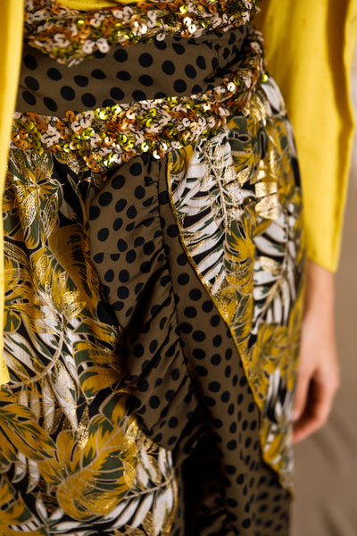 Marquesa khaki wrap skirt