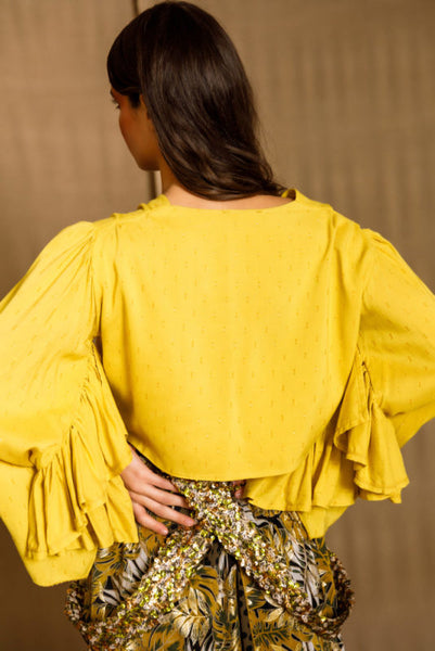 Hermosa yellow long-sleeved top